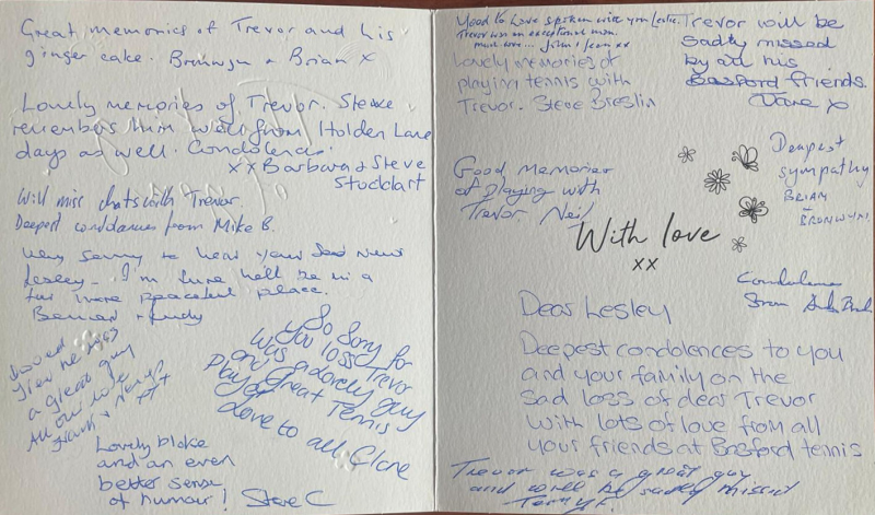 Trevor Pennell Condolances Card