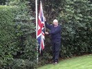 Raising the flag