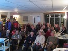 The packed clubhouse at Dave's Climbing Talk.