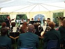 Trentham Brass Band playing in the marquee